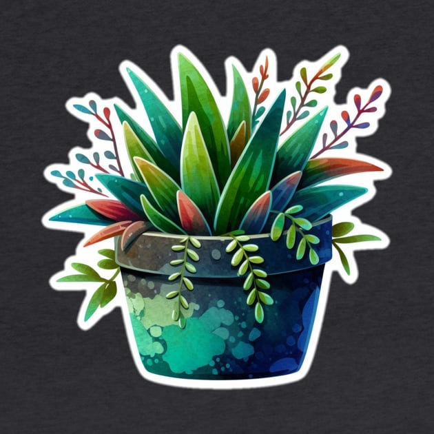 Watercolor plant sticker by GlowInSnow